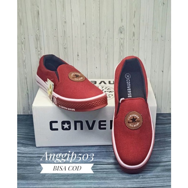 10.10 BIG SALE!!! Converse slip on Sepatu pria sneakers casual sport pria wanita size 35-44 Beli 2 ongkir bayar 1-4
