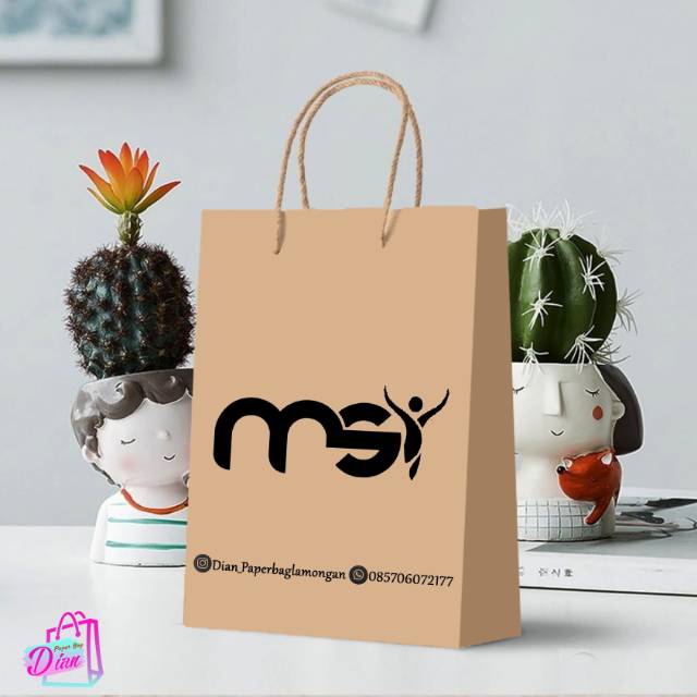 

paperbag coklat sablon