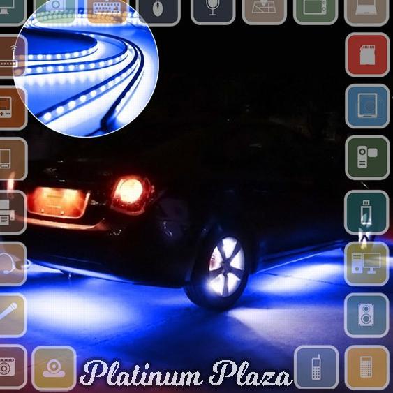 [KODE PRODUK 6WC7H5144] JIAMEN Lampu LED Strip Mobil RGB Underglow Car Body 90/120 cm 4PCS with Remo