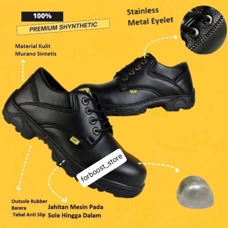 SEPATU SAFETY SEMI BOOTS KICKERS PRIA KULIT BOOT SAFETY BUT SEPTI BUTS KEREN DAN LARIS