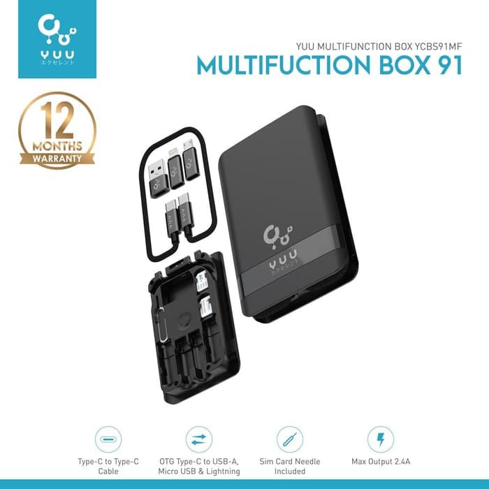 YUU Multifunction Box Traveling With Type-C Cable, Converter, OTG - YCBS91MF