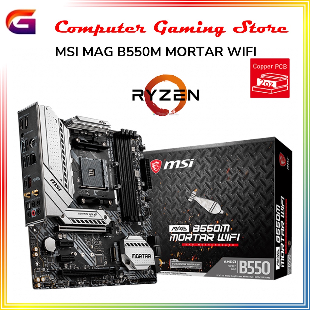Motherboard AMD MSI MAG B550M MORTAR WIFI - socket AM4