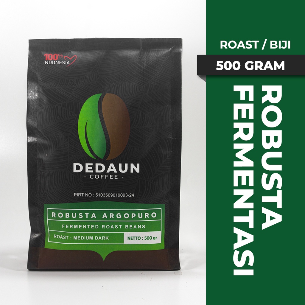 

Kopi Robusta Argopuro Fermentasi Roast / Biji 500 gram | Dedaun Coffee