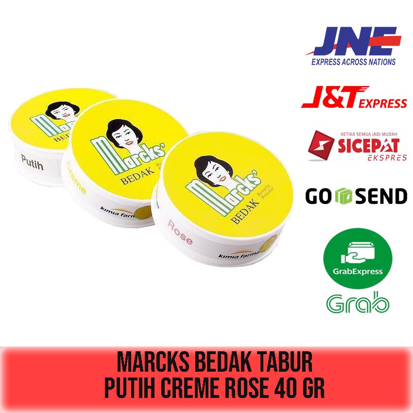 MARCK'S MARCKS Bedak Beauty Powder Classic Klasik 40gr Putih / Rose / Creme