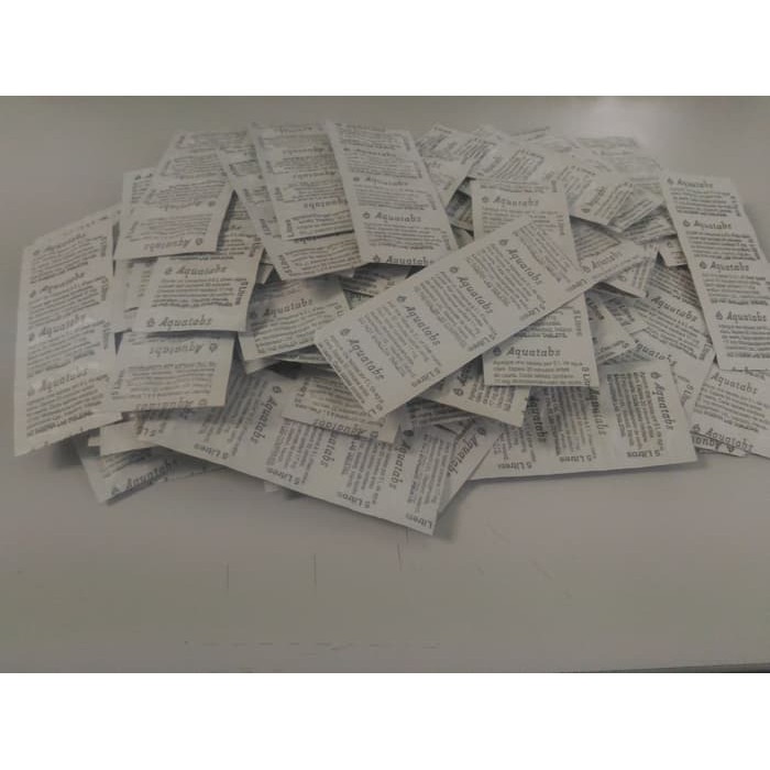 Terlaris Aquatabs Water Purification 17 mg / Tablet Pembunuh Kuman Aquatab