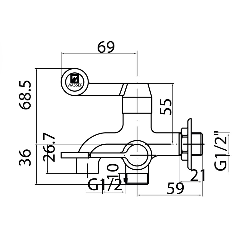 Kran Tembok / Keran Air Wasser TL 020