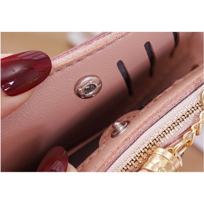 Bundara.id Do-1046 Korean style Dompet  lipat kancing import warna soft
