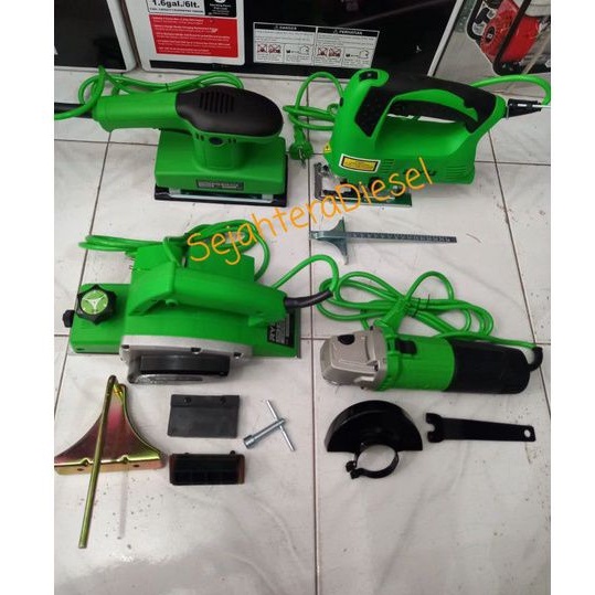 Paket( 4in1)Mesin Serut RYu+Amplas RYU+Jigsaw RYU+Gerindra RYU