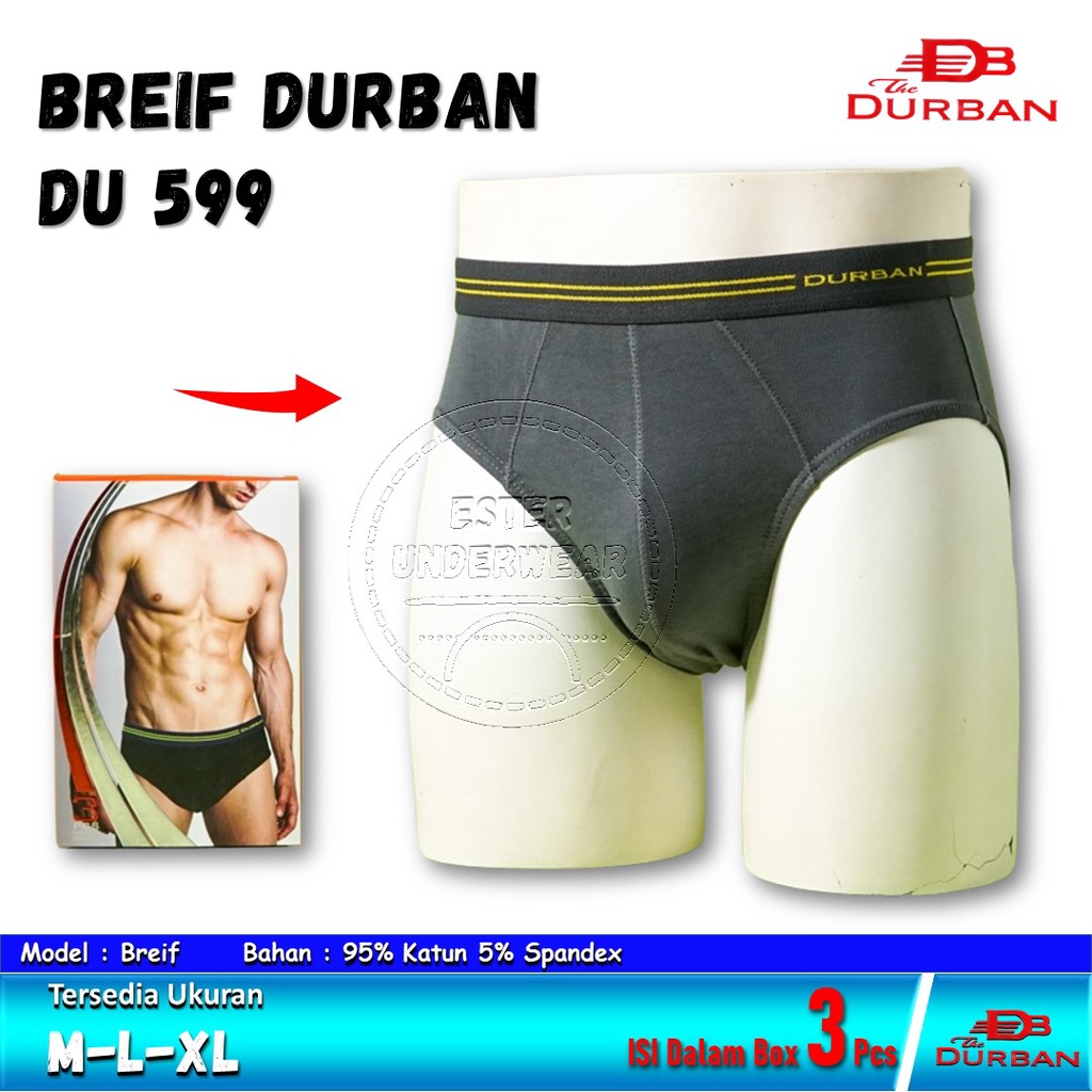 Celana Dalam Pria Durban DU 599 Isi -3Pcs