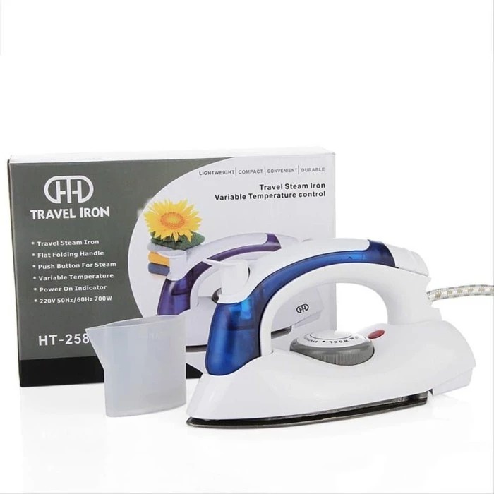 Setrika Mini Setrika Uap Lipat Hetian HT-258B Travel iron Setrika Traveling Strika Setrika Lipat