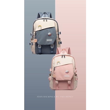 Joan Backpack Jimshoney Original Tas Ransel Wanita tas kerja sekolah antiair muat laptop realpic cod