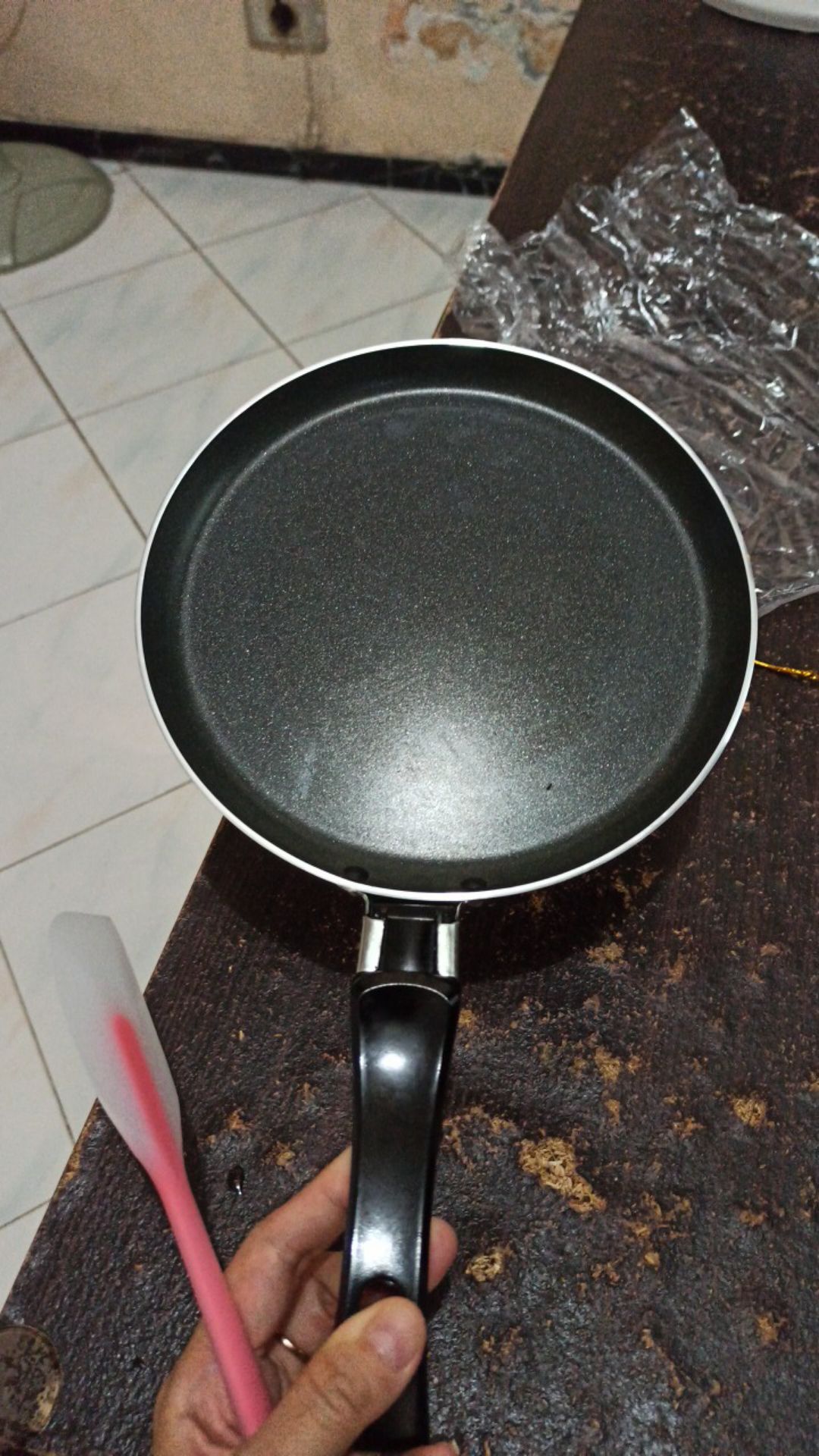 Crepes Pan / Wajan Teflon Datar Gagang / Crepes Maker - 20cm