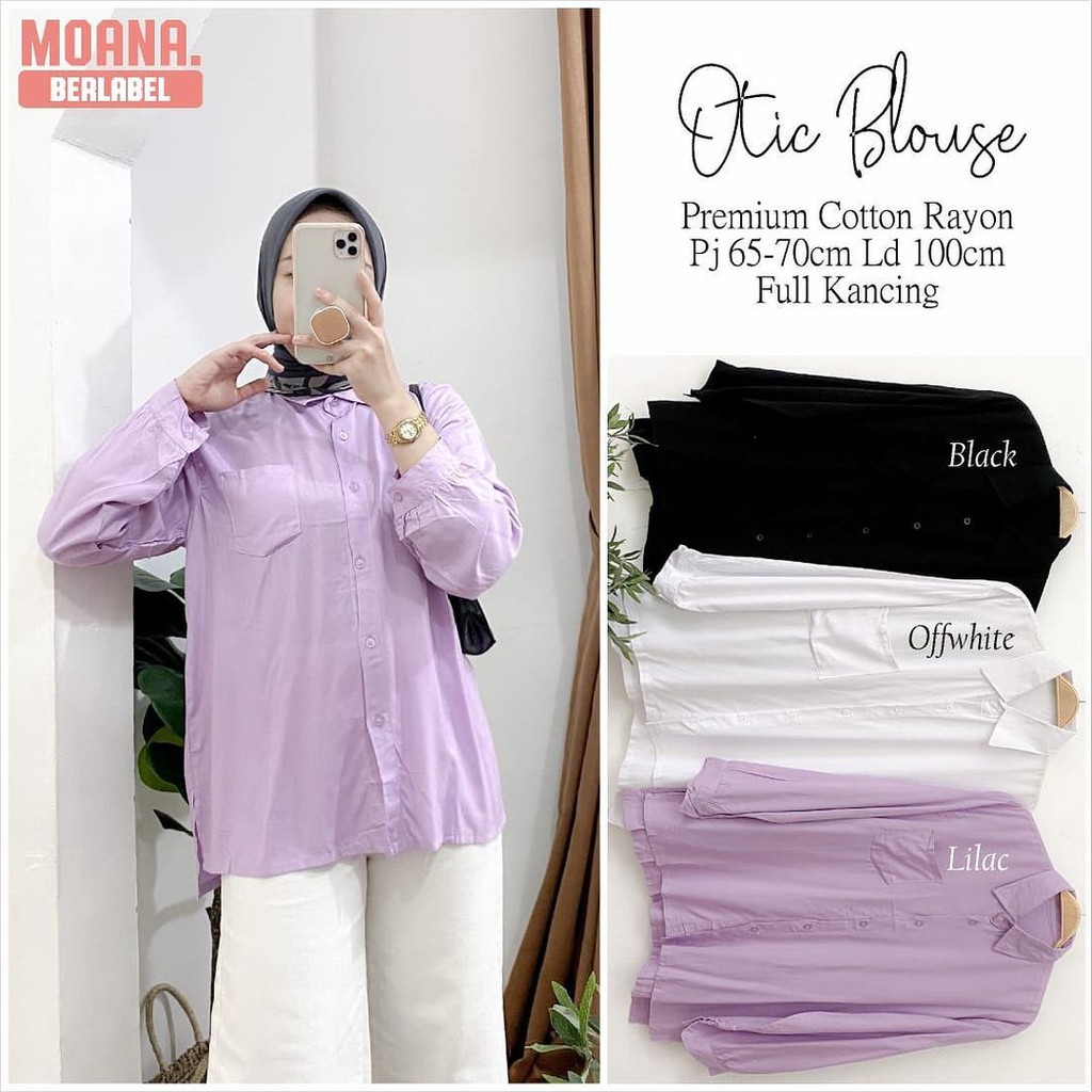 OTIC BLOUSE - blouse wanita / blouse kekinian / blouse cantik / simple blouse / blouse polos