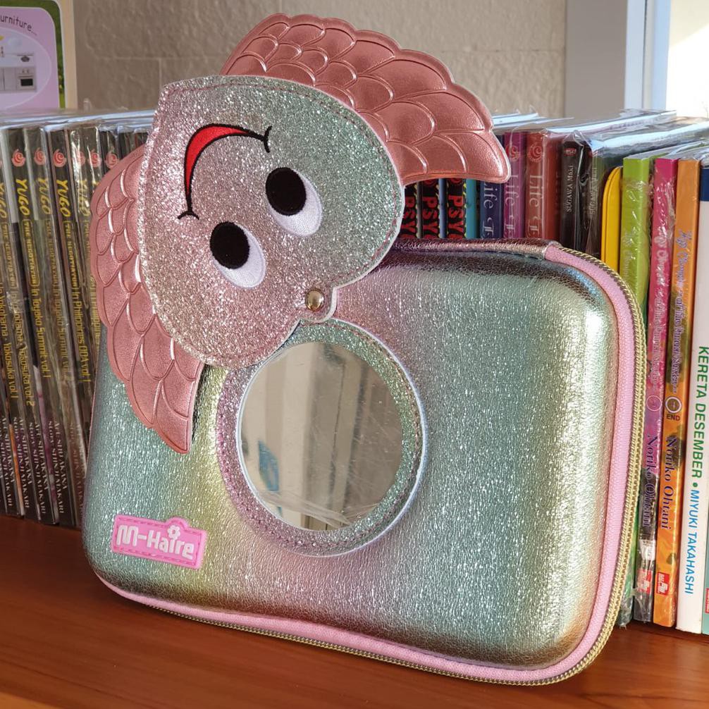 

Tempat pensil smiggle lookalike EVA Hardcase UNICORN LOVE Glitter dgn kaca