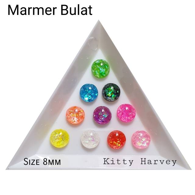 Marmer Bulat 8mm | Bahan Tasbih Digital