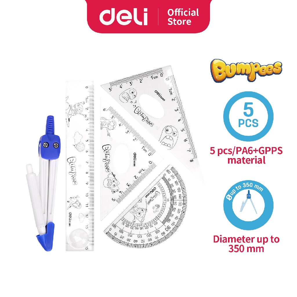 

Deli Set penggaris Jangka sekolah E9598