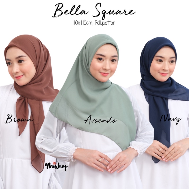 [Part 1] Bella Square / Jilbab Segiempat Pollycotton