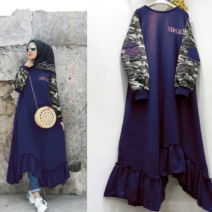 Baju Atasan Wanita Terbaru Versace Tunic Baju Tunik Hijab Syari Murah