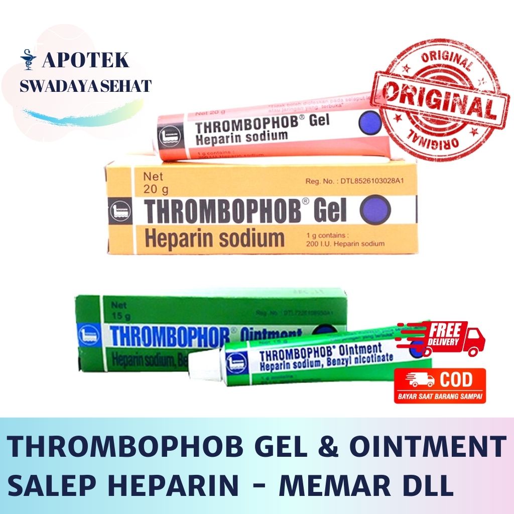 THROMBOPHOB GEL 20GR 10GR &amp; OINTMENT 15gr  -TROMBOPOP THROMBOPOP Salep Untuk Memar Krim Varises