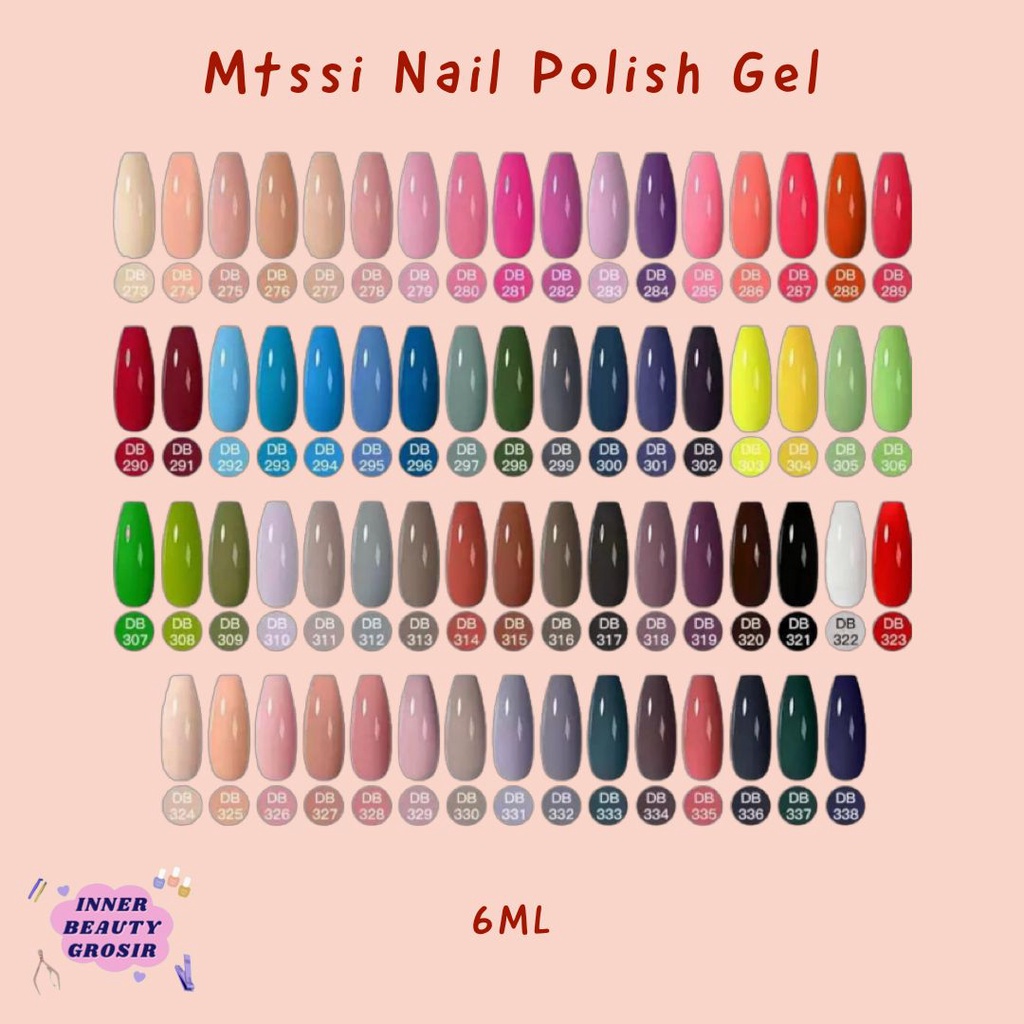 Mtssii Nail Polish Gel 66 Warna No. 273-338/ Kutek Mtsii