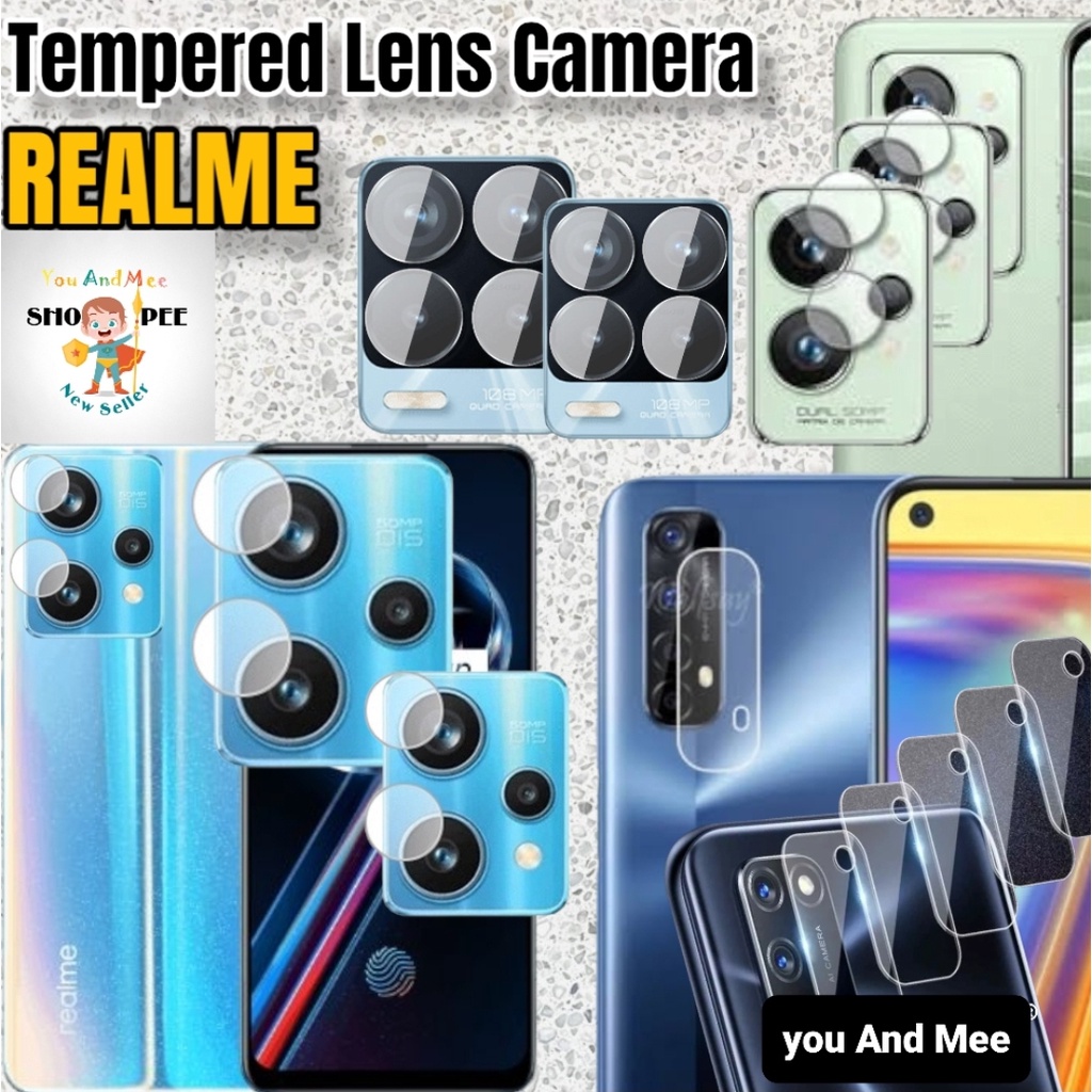 Tempered Lens CAMERA REALME 10 10Pro 10Pro+ 9 9i 9 PRO/ 9 PRO+ 8 8i 8PRO 8-5G/7 7i 7PRO 6 6PRO 5 5i 5PRO 3 3PRO 2 2PRO 1 Tempred Lensa Bening Clear Glossy/Temperd Glass Kamera/Pelindung -Antigores A-Protecth Len Scratch/Anti Gores 1 Set KACA Plus i