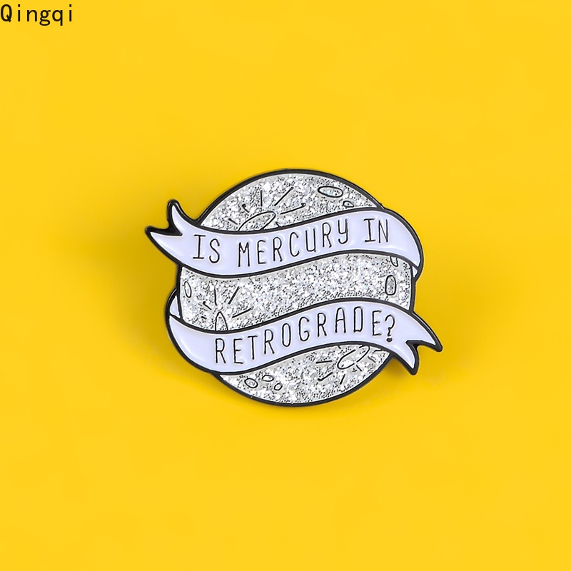 Bros Pin Enamel Bentuk Bintang Mercury Retrograde Untuk Kerah Kemeja