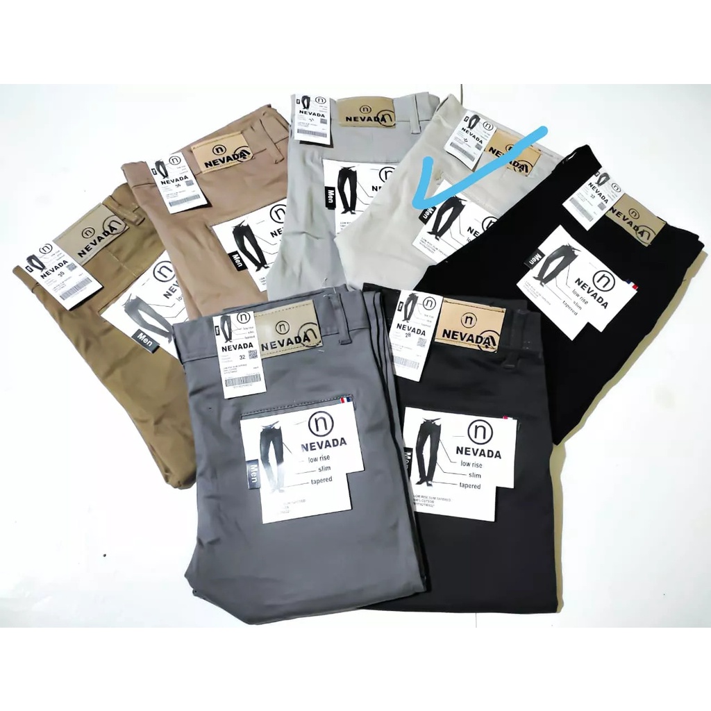 (HARGA PROMO) (BISA COD) Celana Chinos Pria - Celana Chino - Warna Cream - Celana Panjang Chinos