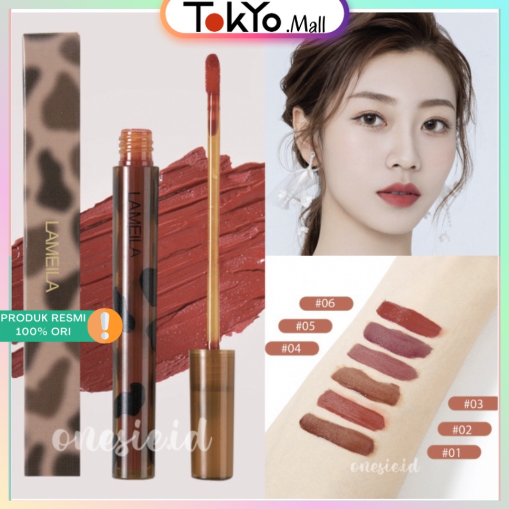 LAMEILA Leopard Lip matte Glaze Lipstik Pelembab Pewarna Bibir Cair Pelembab Lipstik LA094