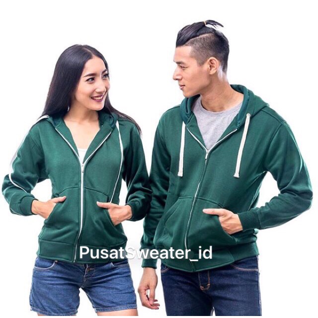 HOODIE ZIPPER Tali Putih