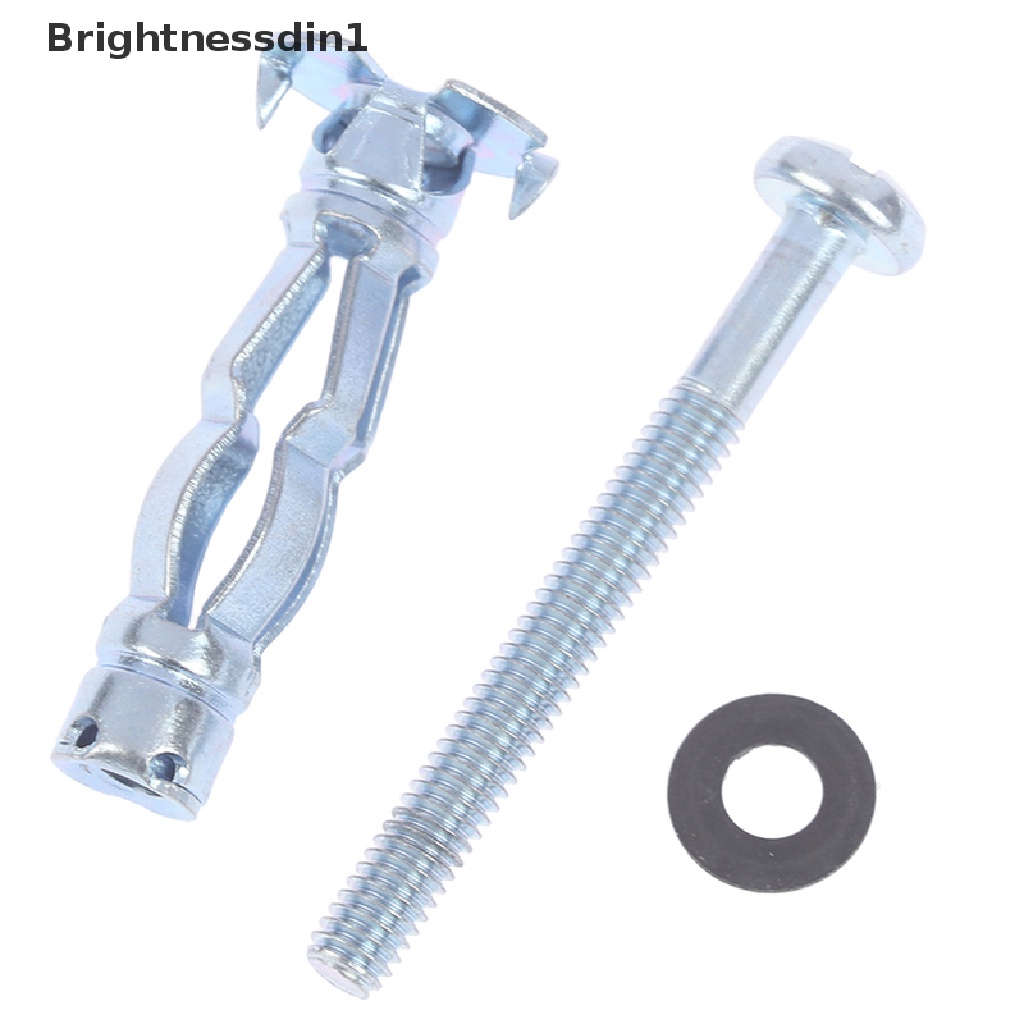 (Brightnessdin1) 10pcs / Set Plug Plasterboard / Drywall M4 Bahan Metal Untuk Dinding