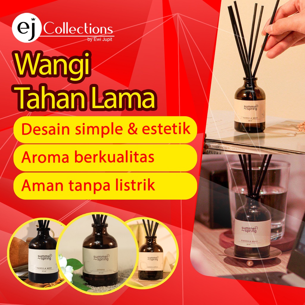 Pengharum Ruangan Kamar Tidur Reed Diffuser Summerspring 40 ML