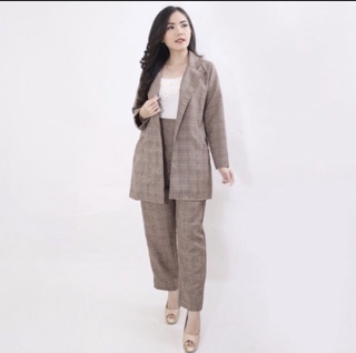 ONESET BLAZER  PANTS zara premium bahan  Import dapat 