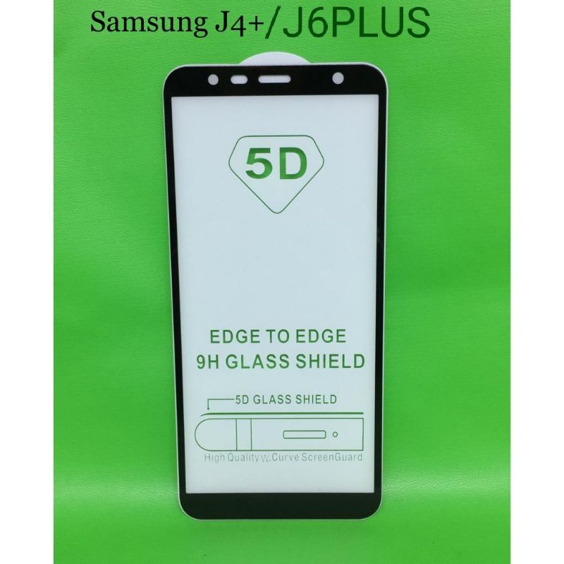 tempered glass full lapis hitam type hp Samsung J4PLUS/J6PLUS