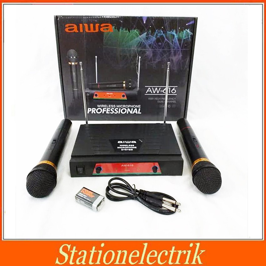 Microphone Wireless Aiwa AW 616 Wireless Microphone System
