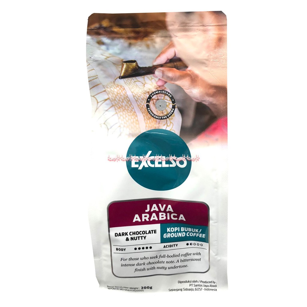 Excelso Java Arabica Aromatic Sweet 200gr Kopi Eselso Arabika Biji Kopi Ground Bubuk Kopi Bubuk Exselso