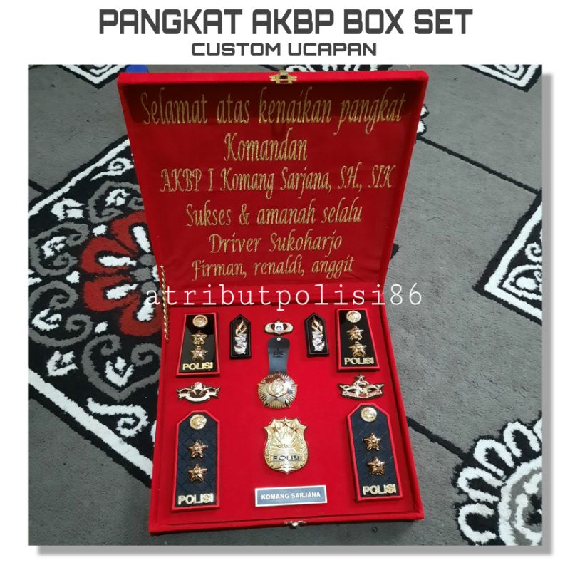 Pangkat Akbp Box Set - Pangkat Akbp Polri - Pangkat Akbp - Pangkat Akbp Box Set Custom Ucapan Untuk 