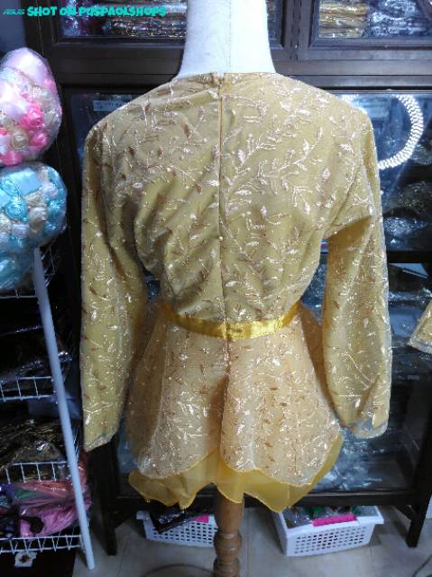 Kebaya pager ayu gold motif tile akar puring/ kebaya wisuda/ kebaya kekinian