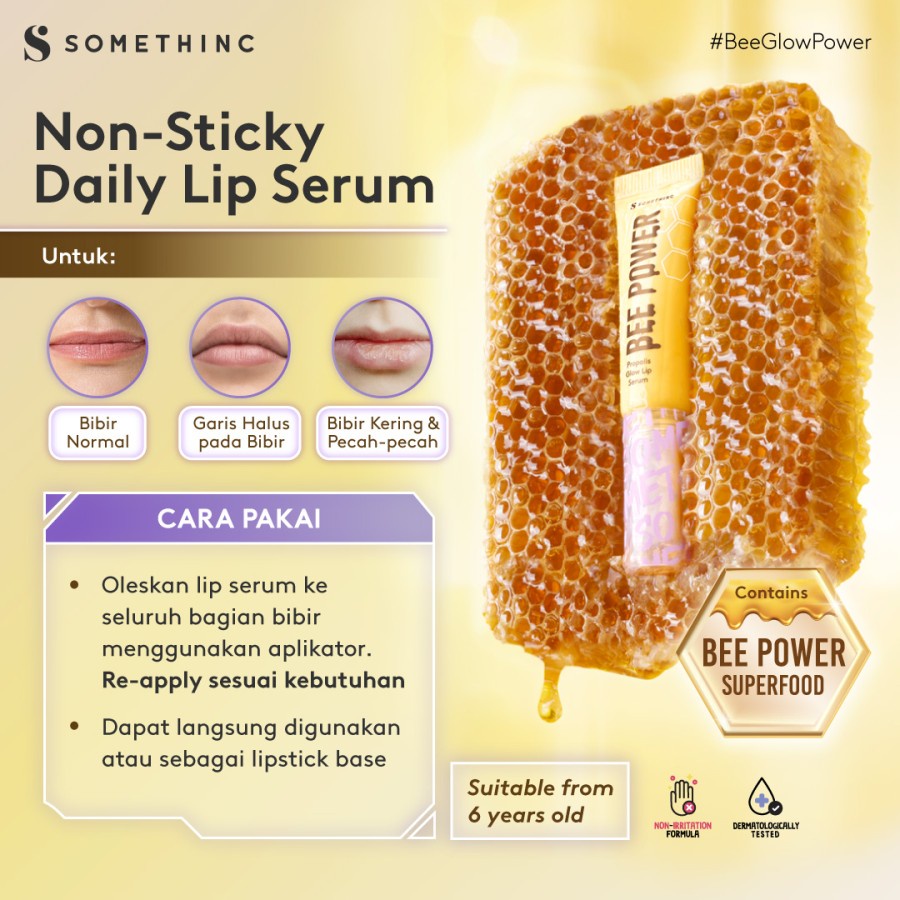 SOMETHINC Bee Power Propolis Glow Lip Serum - ORIGINAL BPOM