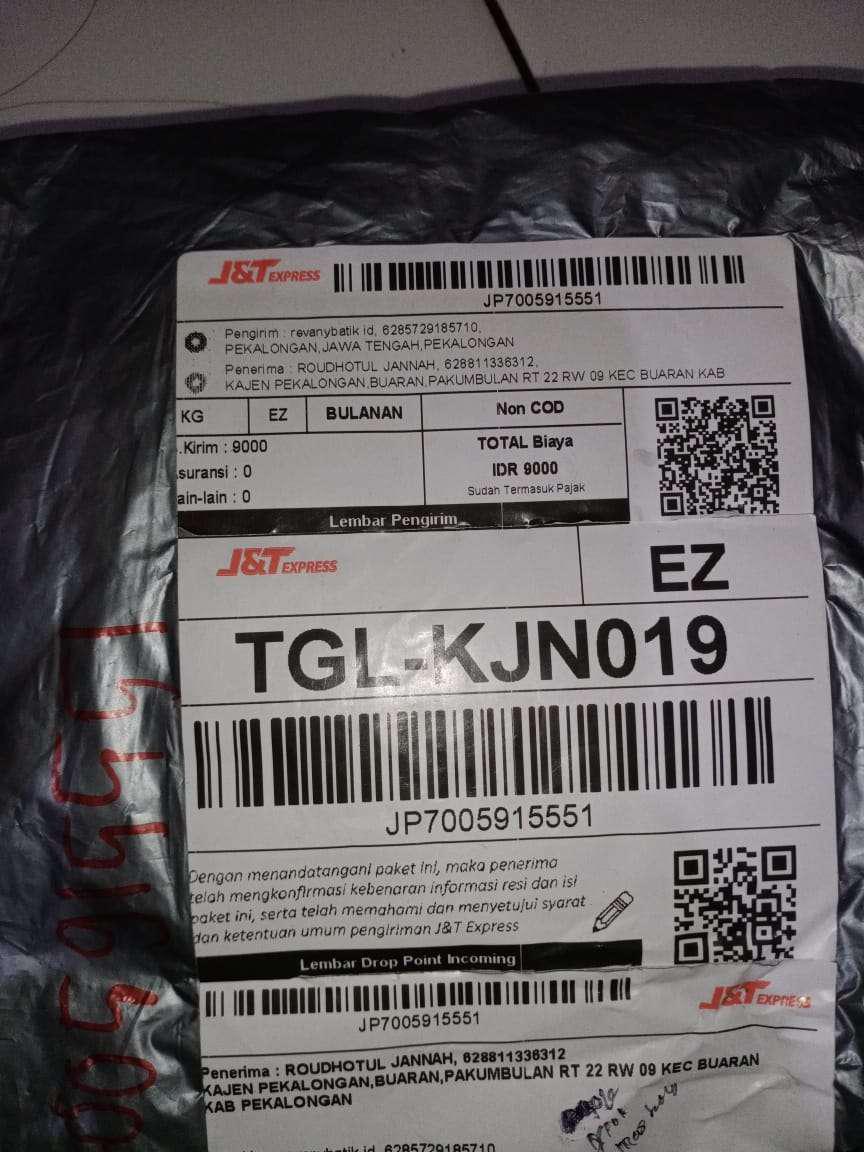 Atasan Tunik Batik Godong Sogan Coklat Pita Daun