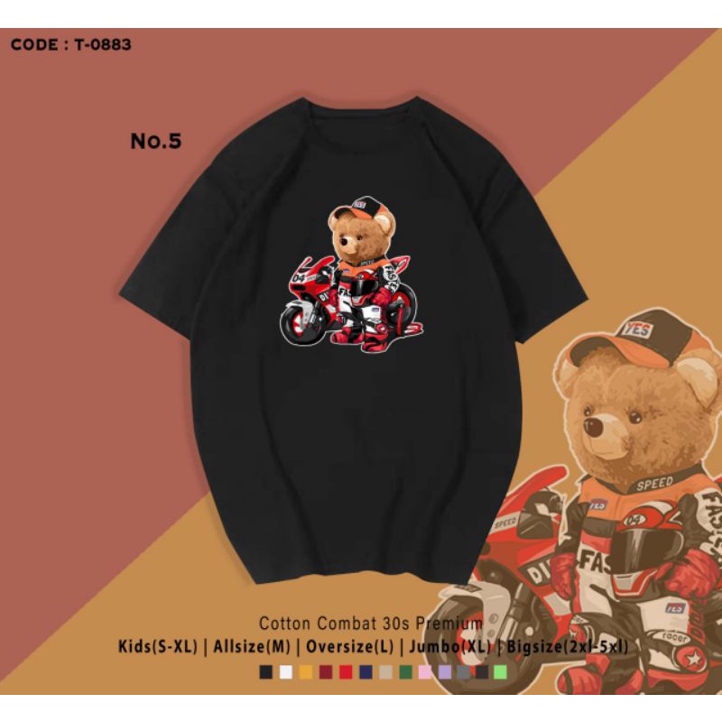 KAOS BERUANG COWO LUCU/KAOS BEAR/TSHIRT BEAR KATUN UNISEX