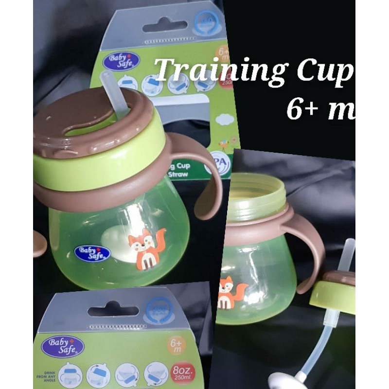 TRAINING CUP WITH STRAW 250ML BABY SAFE JP019