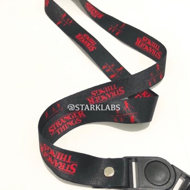 Qhc14 Tali ID Card Lanyard Stranger Things Phone Strap Handphone HP Scoops Ahoy Troop Camp Know Wher