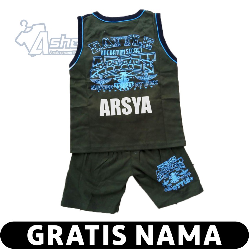 Baju Anak Army Singlet