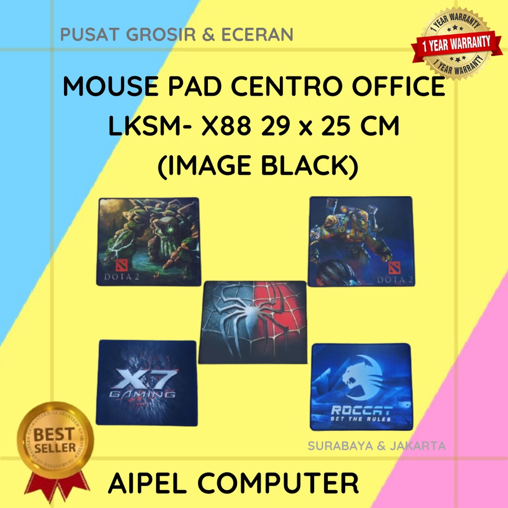 XS | MOUSE PAD CENTROO OFFICE X SERIES 29 X 25 CM (IMAGE BLACK)