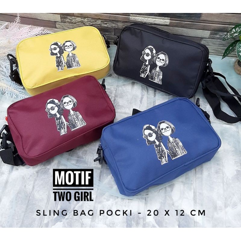 TAS SELEMPANG KECIL MOTIF CARTOON/SLINGBAG PHONE TUMBLR/POCKY SLINGBAG