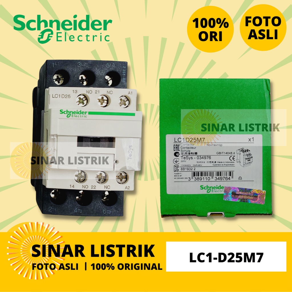 SCHNEIDER LC1D25M7 LC1-D25M7 LC1 D25 M7 220VAC