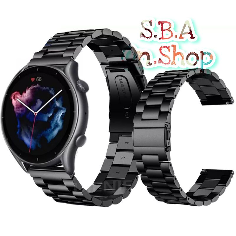 Strap Tali Jam Stainless Steel Metal Band Watch Band Huami Amazfit GTR 3 GTR3 Pro 46mm 47mm Acc Smar