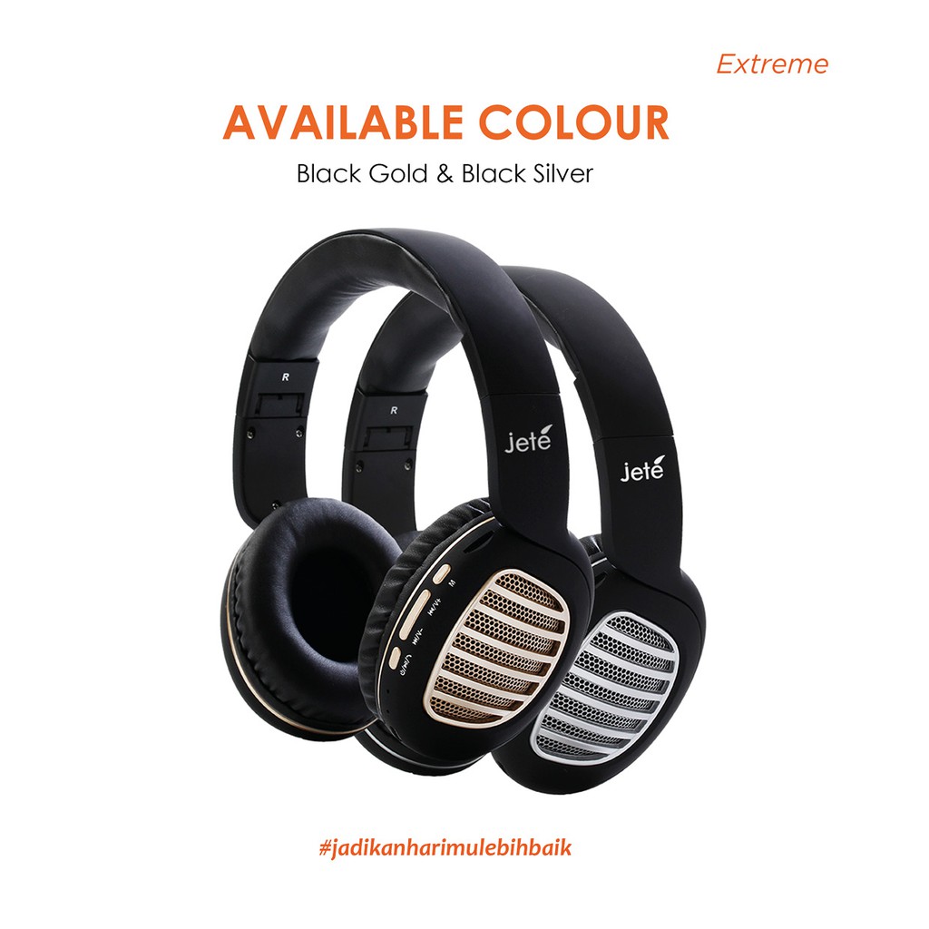 Headset Headphone Bluetooth JETE Extreme - Garansi 2 Tahun