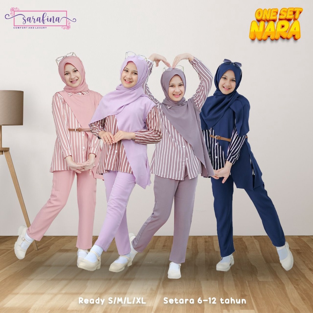 ONESET NARA SERIES BY SARAFINA|ONESET ANAK  MURAH|SETELAN ANAK PEREMPUAN|BAJU SETELAN ANAK MURAH|BAJ