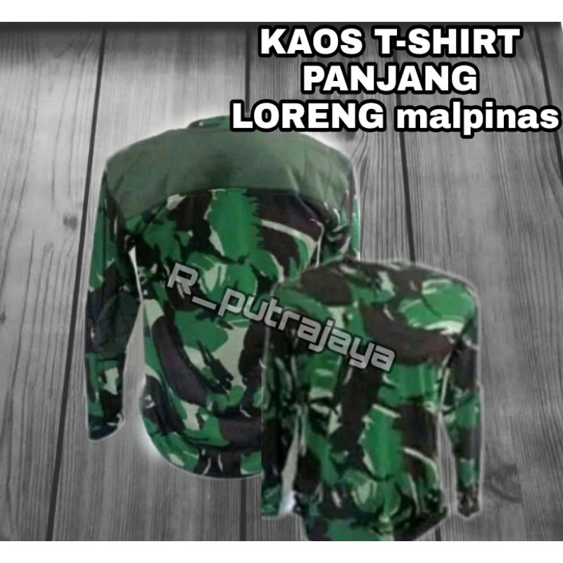 KAOS T-SHIRT PANJANG LORENG malpinas/KAOS PANJANG LORENG ARMY/KAOS  PANJANG DECKER LORENG